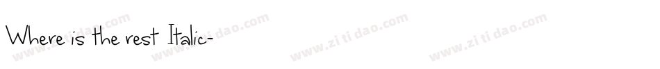 Where is the rest Italic字体转换